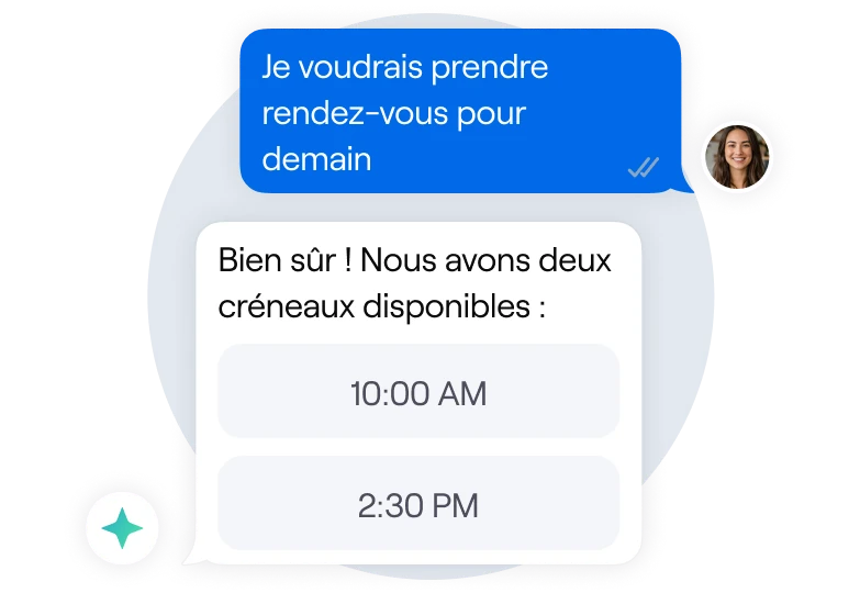 Ejemplo: Prend les rendez-vous