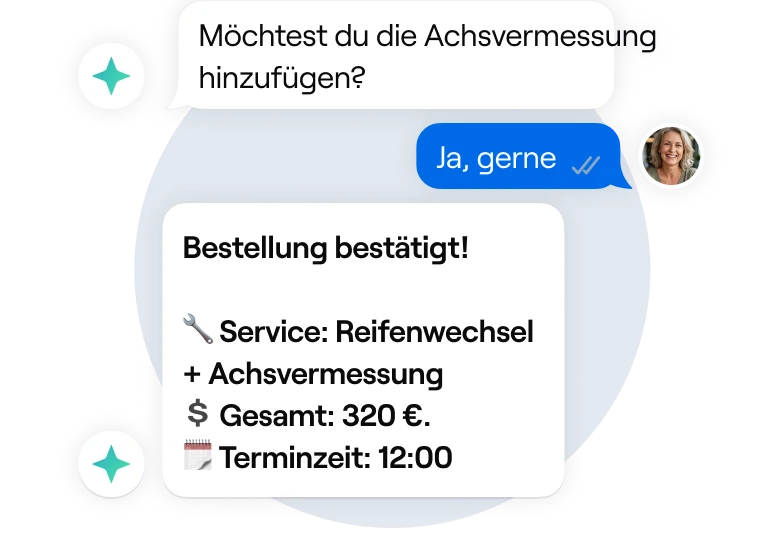 Ejemplo: Schließt den Verkauf ab