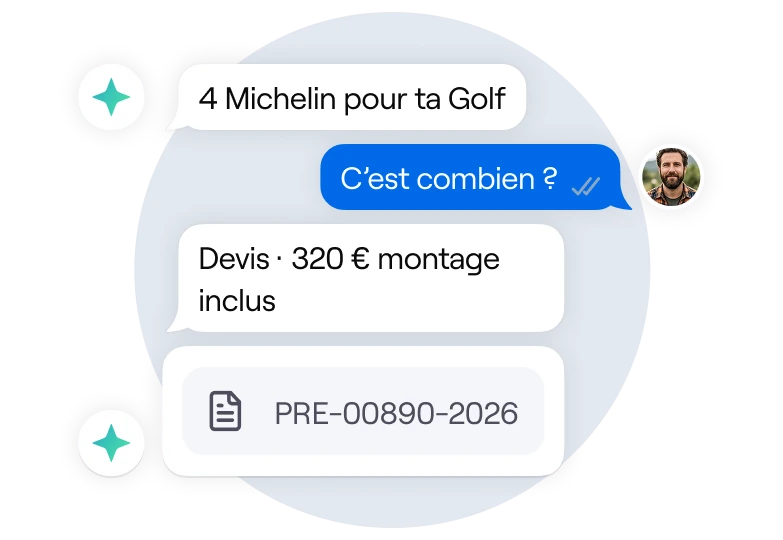 Ejemplo: Établit des devis de pneus