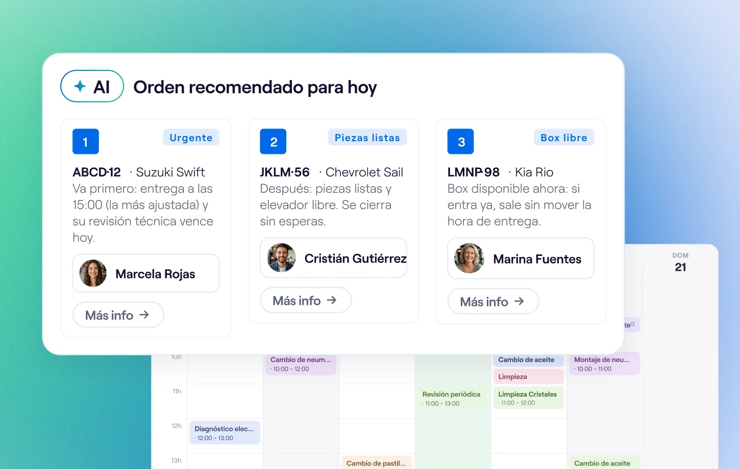 El orden del día en la agenda